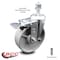 Service Caster 5 Inch Semi Steel Swivel 1/2 Inch Stem Caster with Total Lock Brake SCC-TSTTL20S514-SSS-121315 - alternate 4